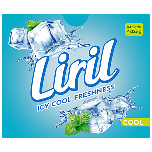 Liril Cooling Mint Soap, 125 g (Buy 3 Get 1 Free) Icy Cool Freshness With 3X Menthol