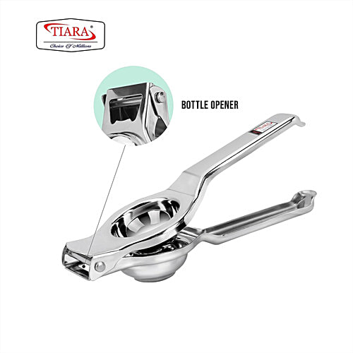 Tiara 2 In 1 Stainless Steel Multi-Function Lemon Squeezer With Bottle Opener, 1 pc  