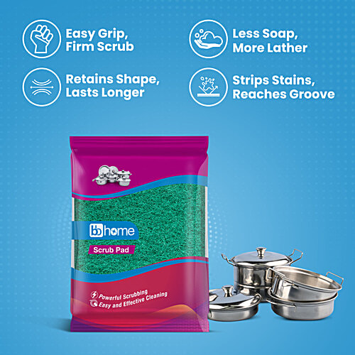 bb home Scrub Pad - Large, 1 pc (7.5 x 10 cm)