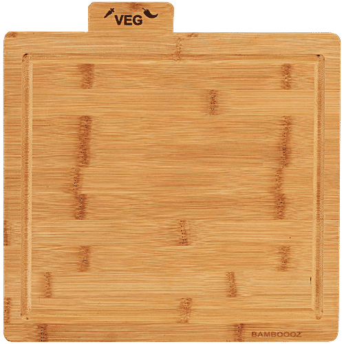 Bamboooz Premium Twin Chopping Board - With Stand, Bamboo Made, 3 pcs