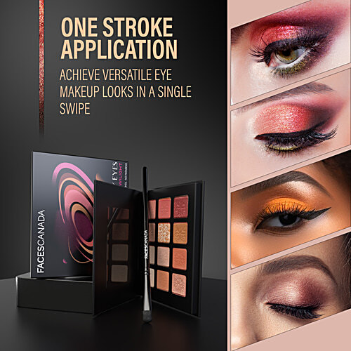 Faces Canada 12-In-1 Starry Eyes Eye Shadow Palette, 16 g Twilight 02 Vegan, No Alcohol, No Paraben