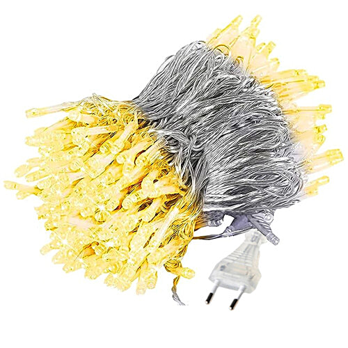 Mansaa LED Laddi Light 10 Metre 80 LEDs - 8 Blinkers, Direct Plug, Warm White LED, 1 pc  