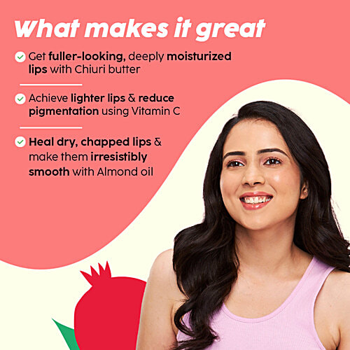 Plix Pomegranate Plump Lips - With Chiuri Butter & Vitamin C, 15 g Puddin’ Mask for Dry Lips, Lightens Dark Lips, Lip Mask for Soft Smooth Lips