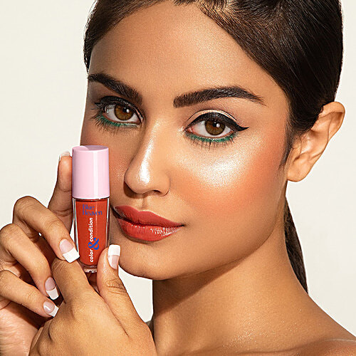 Blue Heaven Color & Condition Tinted Lip Oil, 4.2 ml Glazed Brown 