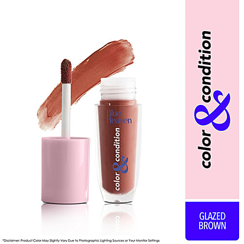 Blue Heaven Color & Condition Tinted Lip Oil, 4.2 ml Glazed Brown 