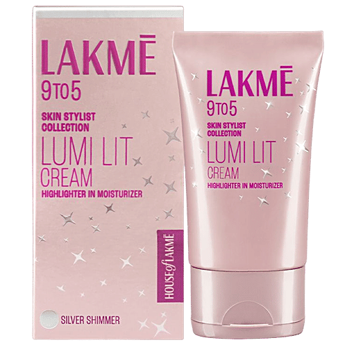 Lakme 9 To 5 Lumi Tint Cream - Highlighter In Moisturizer, 60 g Silver Shimmer