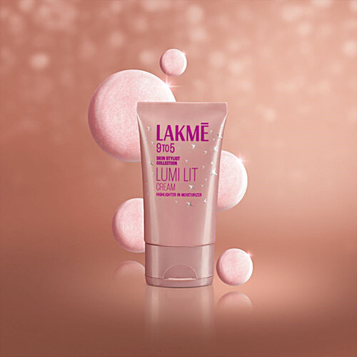 Lakme 9 To 5 Lumi Tint Cream - Highlighter In Moisturizer, 30 g Dew Rose 