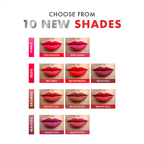 Lakme Cushion Matte Lipstick, 4.5 g Brown Chili Longlasting Matte