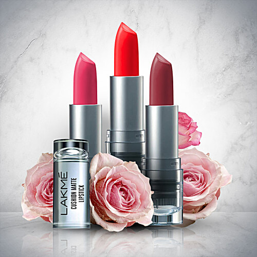 Lakme Cushion Matte Lipstick, 4.5 g Brown Chili Longlasting Matte