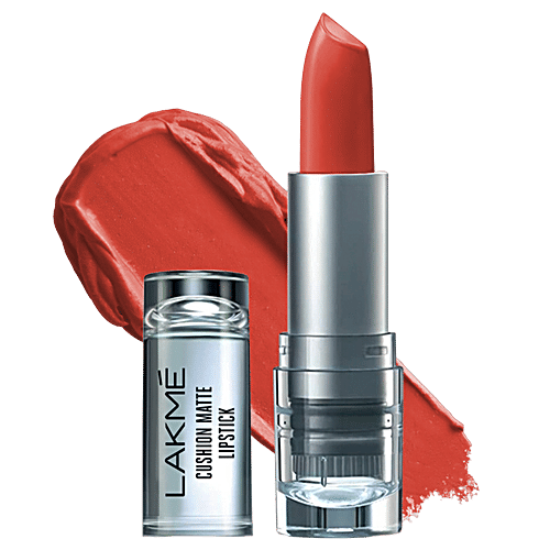 Lakme Cushion Matte Lipstick, 4.5 g Brown Chili Longlasting Matte