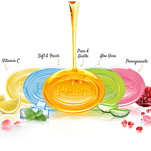 Pears Variety Pack Bathing Bar - With 98% Pure Glycerin, 125 g (Pack of 5)