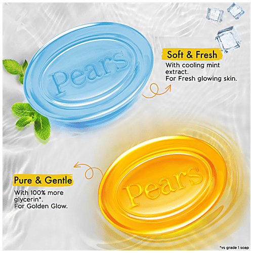 Pears Variety Pack Bathing Bar - With 98% Pure Glycerin, 125 g (Pack of 5)