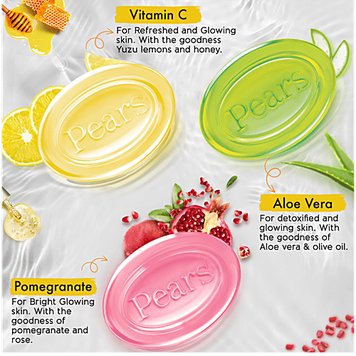 Pears Variety Pack Bathing Bar - With 98% Pure Glycerin, 125 g (Pack of 5)