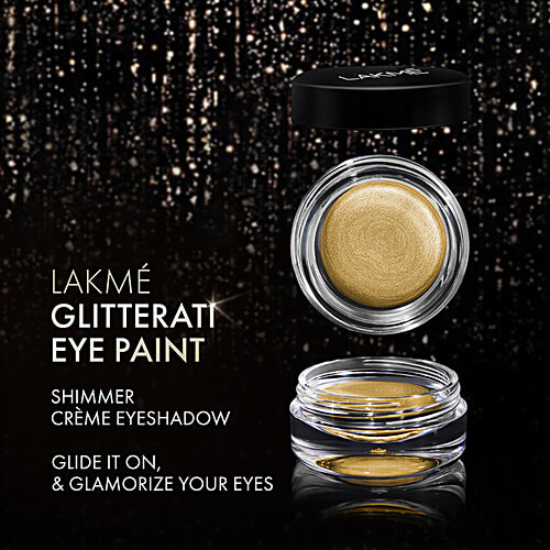 Lakme Absolute Explore Eye Paint, 3 g Glittering Gold Dust High Glitter Pearls for intense shimmer