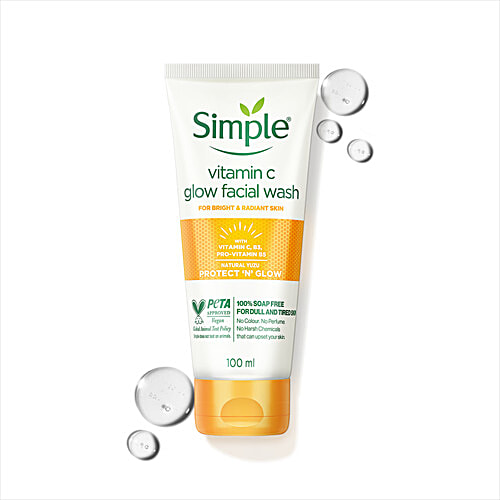 Simple Protect 'N' Glow Vitamin C Glow Facial Wash, 100 ml