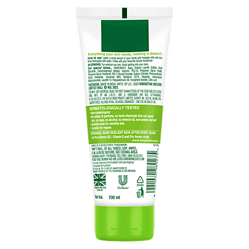 Simple Kind To Skin Moisturising Facial Wash, 100 ml  