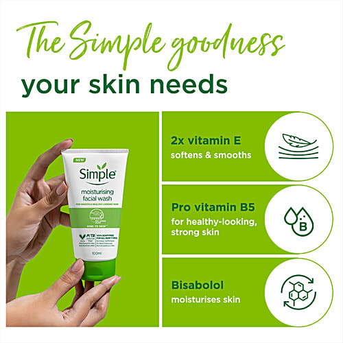 Simple Kind To Skin Moisturising Facial Wash, 100 ml  
