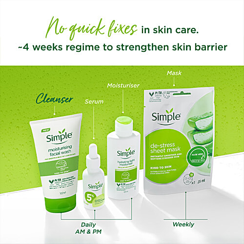 Simple Kind To Skin Moisturising Facial Wash, 100 ml  