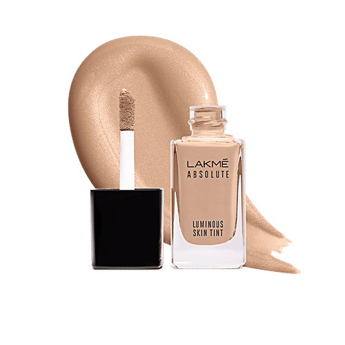 Lakme Absolute Luminous Skin Tint Foundation, 23 ml W160 Warm Sand 2X Luminosity upto 24 hours, Low to medium coverage, Soft focus formula blurs lines and pores