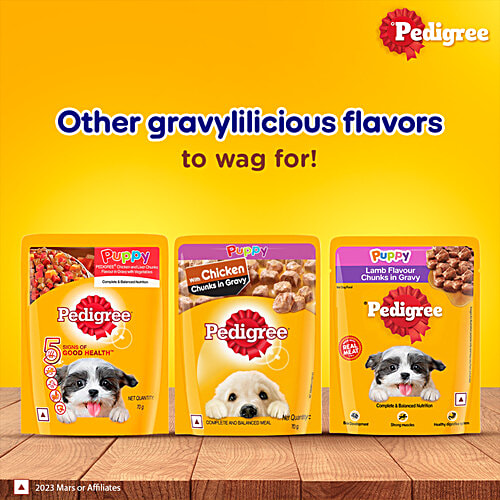 Buy Pedigree Puppy Wet Dog Food Lamb Flavour Chunks In Gravy Online