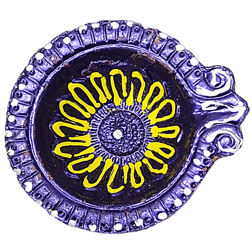 Mangal Bhavan Designer Diya - Blue, 10 pcs