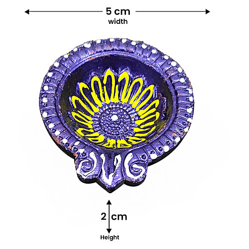 Mangal Bhavan Designer Diya - Blue, 10 pcs