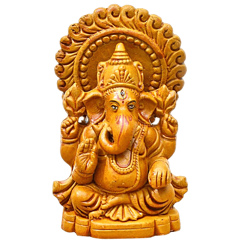 Creative Space Laxmi & Ganesh Murti - Premium Clay, Assorted Colours, Diwali Puja Edition, 2 pcs