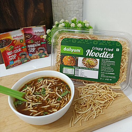 Dailyum Crispy Fried Noodles - For Chinese Bhel, Soups & Sizzlers, 200 g