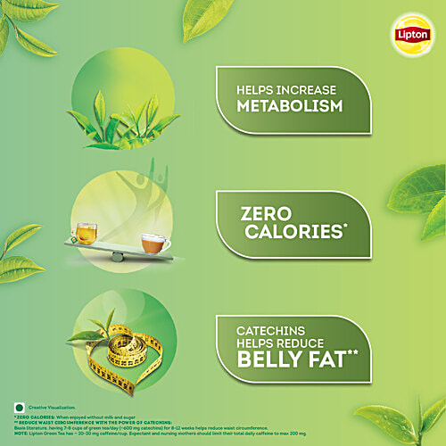 Lipton Clear & Light Green Tea, 65 g (50 Bags x 1.3 g Each)