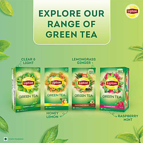 Lipton Clear & Light Green Tea, 65 g (50 Bags x 1.3 g Each)