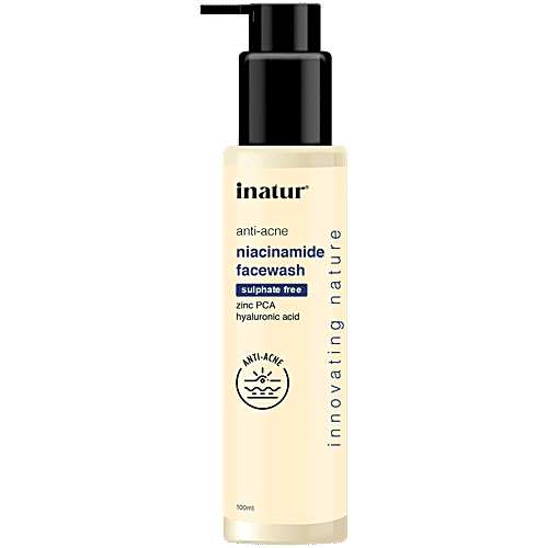 Buy INATUR Antiacne Niacinamide Face Wash Zinc, PCA, Hyaluronic Acid