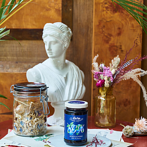 d'arbo Reduced Sugar Jam - Blueberry, With 80% Fruit Content, 250 g Bottle 