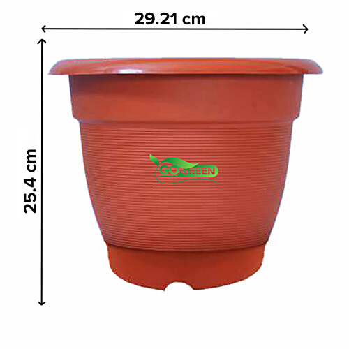Go Green Premium Flower Ring Pot No 12 - Brown, 29.21 x 25.4 cm, 1 pc  