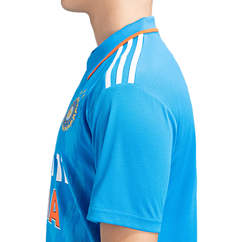 Adidas T-shirt Official India Cricket ODI Fan Polo Colour Blue Jersey/Tshirt, 1 pc (Size - XL) 