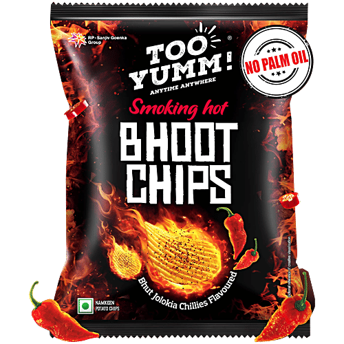 Too Yumm! Bhoot Potato Chips - Bhut Jolokia Chillies Flavoured, 82 g  No Palm Oil Snacks