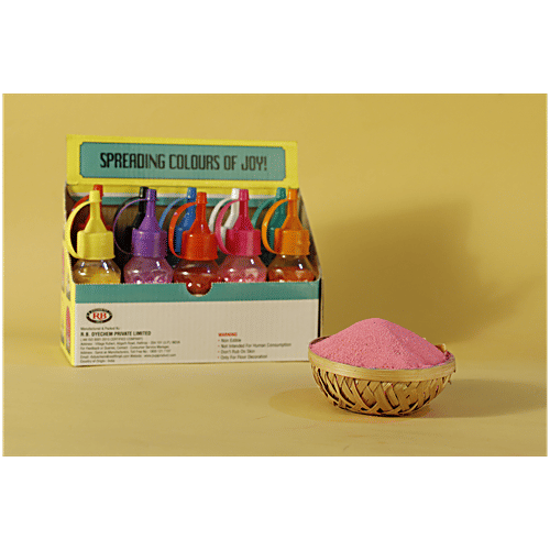 Tota Rangoli Colour Powder Rang - For Festival Decoration, Puja, Ceremony, 100 g (Pack of 5) Vibrant Colours
 Precise Application
