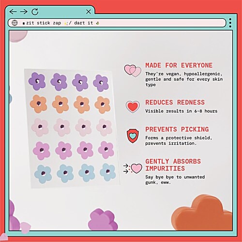 Gush Beauty Dart It Hydrocolloid Pimple Patches, 1 pc Heart Darts For Healing Acne, Zits and Blemishes