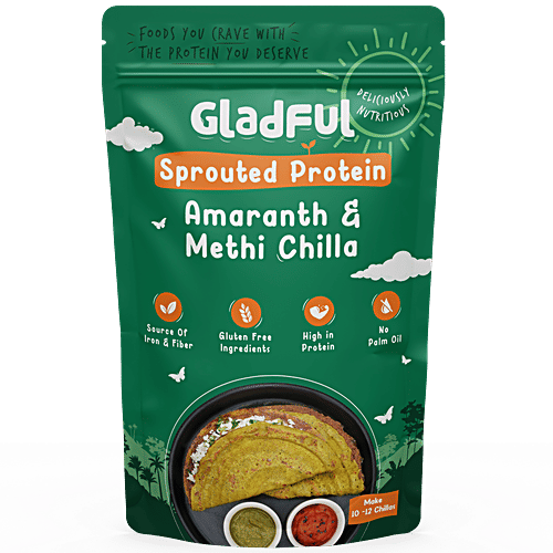 Buy Gladful Amaranth & Methi Chilla Mix Sprouted Protein Online at