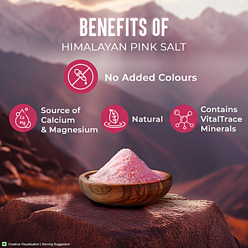 Aashirvaad Himalayan Pink Salt/Sendha Namak, 1 kg  Natural With Minerals