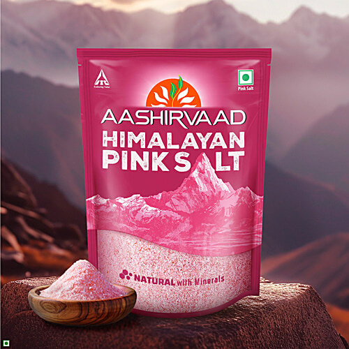 Aashirvaad Himalayan Pink Salt/Sendha Namak, 1 kg  Natural With Minerals