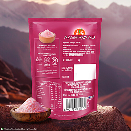 Aashirvaad Himalayan Pink Salt/Sendha Namak, 1 kg  Natural With Minerals