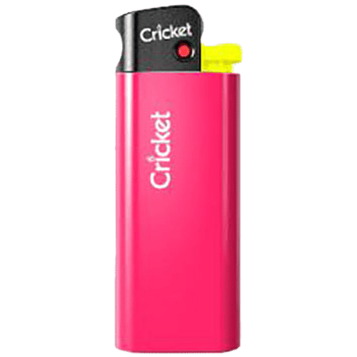 Cricket Pocket Cigarette Lighter - Mini, Fluorescent, Disposable, Assorted Colour, 1 pc  