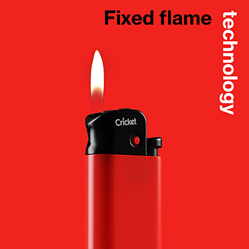 Cricket Pocket Cigarette Lighter - Original, Disposable, Electronic Push Button, Assorted Colour, 1 pc  