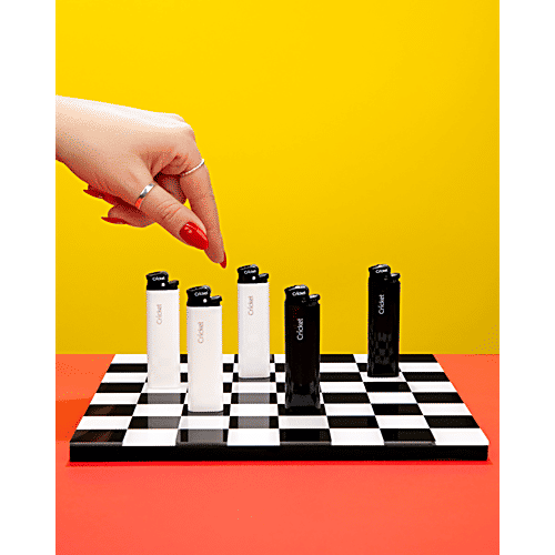 Cricket Pocket Cigarette Lighter - Original, Disposable, Electronic Push Button, Assorted Colour, 1 pc  