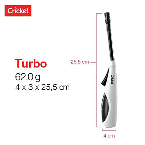 Cricket Windproof Torch FlameÂ LighterÂ - For Kitchen Stove, Candles, Refillable, Turbo, Assorted Colour, 1 pc  