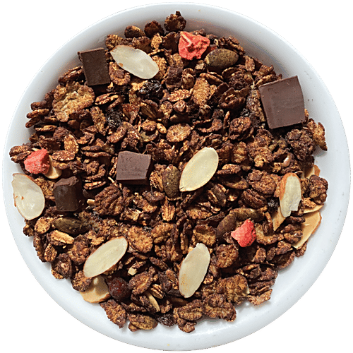 True Elements Dark Chocolate Muesli - Ready To Eat Breakfast, 26% Berries, Seeds & Nuts, High In Fibre, 1.2 kg  