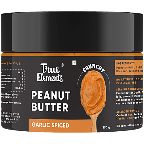 Buy True Elements Peanut Butter Garlic Spiced Online at Best Price of