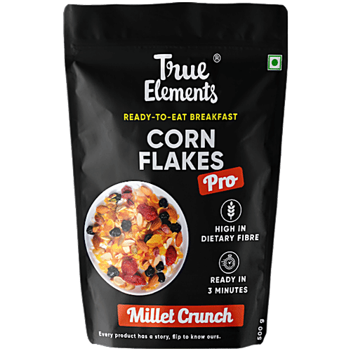 Buy True Elements Corn Flakes Pro Millet Crunch Ready To Eat Breakfast Online at Best Price of
