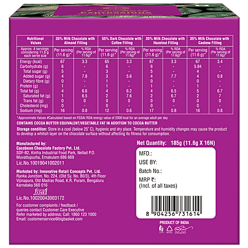 Lindberg Expressions Gift Box - Assorted Chocolate Truffles, 180 g (16 pcs) 