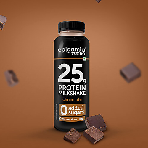 Epigamia  Chocolate Turbo 25 g Protein Milkshake, 250 ml  No Added sugar, No Preservatives, No Fat